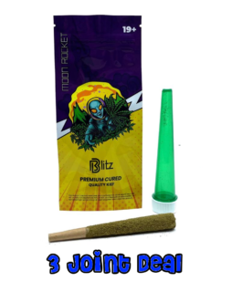 Blitz | Moon Rocket | Premium Kief Pre-roll | 3 Joints